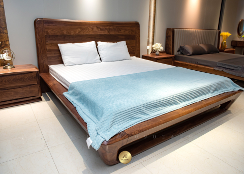 Giường ngủ gỗ óc chó V'LUXE GN-01